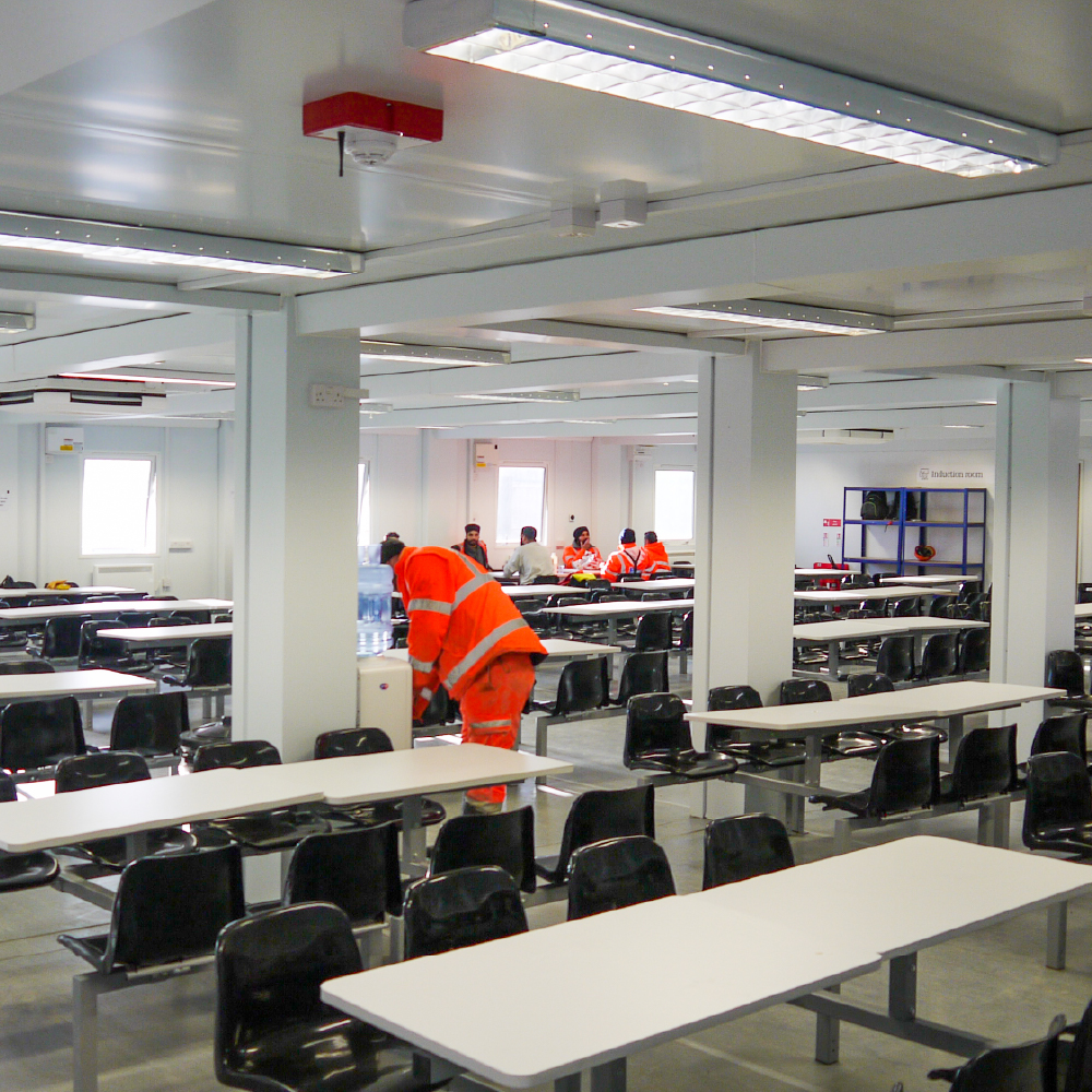 Staff Canteen Setup Construction Site