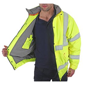 Yellow Hi-Vis Bomber Jacket