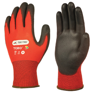 Globus Skytec Toro Gloves - Red Cut Level 1
