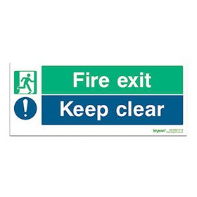 Fire Exit Keep Clear Sign