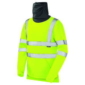 Leo Workwear Combesgate EcoViz Snood Sweatshirt - Yellow