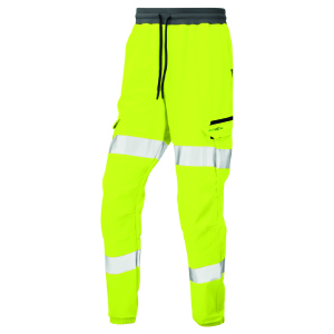 Leo Workwear Hawkridge EcoViz Jog Trousers - Yellow