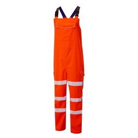 Leo Workwear Northam EcoViz Bib & Brace Salopette - Orange