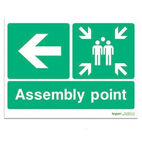 Assembly Point Left Sign