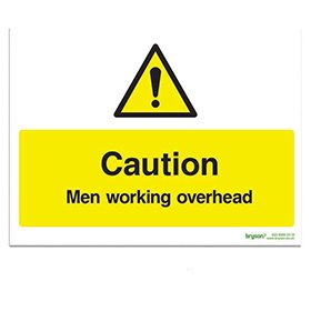 Caution Men Working Overhead Sign