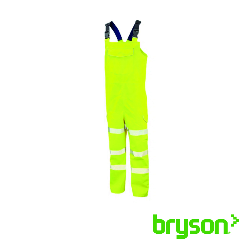 Leo Workwear Northam EcoViz Bib & Brace Salopette - Yellow