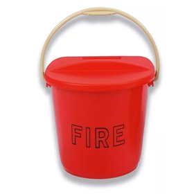 Plastic Fire Bucket with Lid
