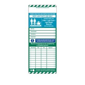 Scafftag Standard Towertag Inserts Pack of 10