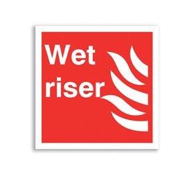 Wet Riser With Flame Sign