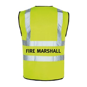 Yellow Hi-Vis Waistcoat + Fire Marshall Logo